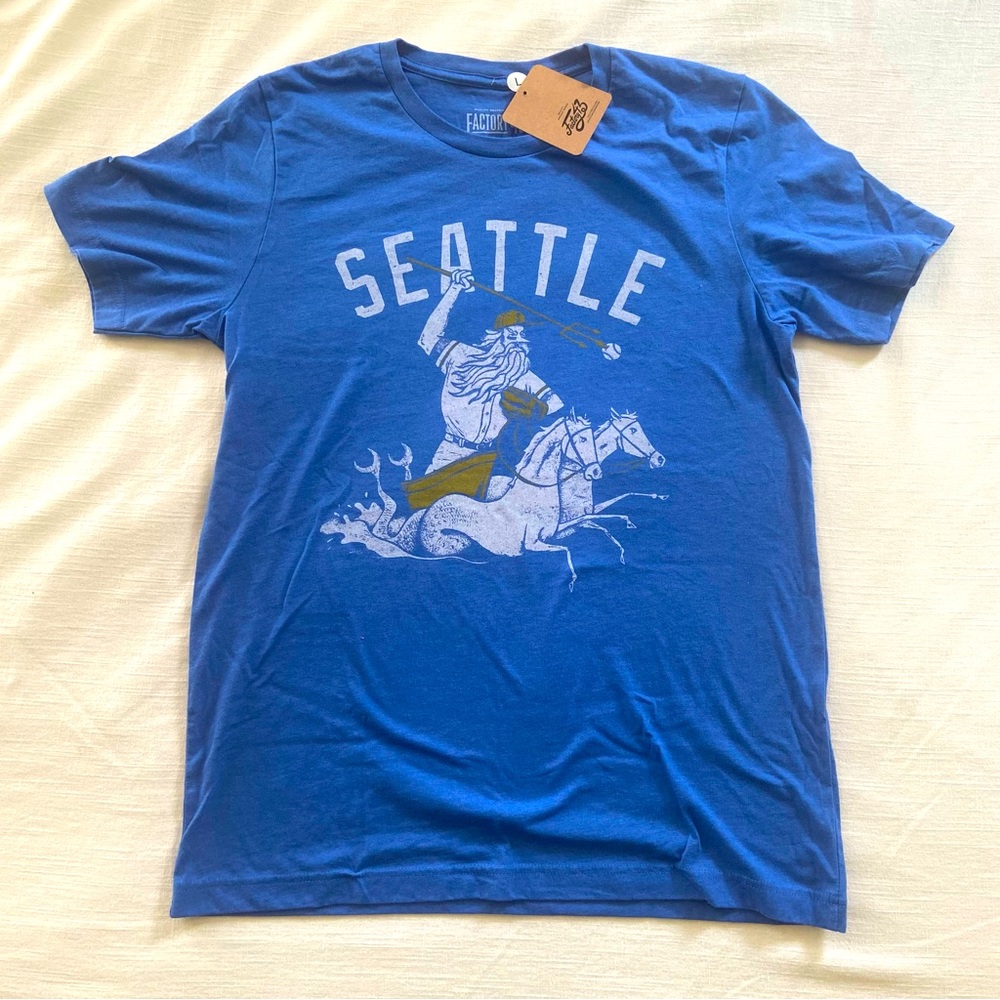 Seattle Mariners-inspired “Sea Kings” Royal Blue Neptune T-Shirt